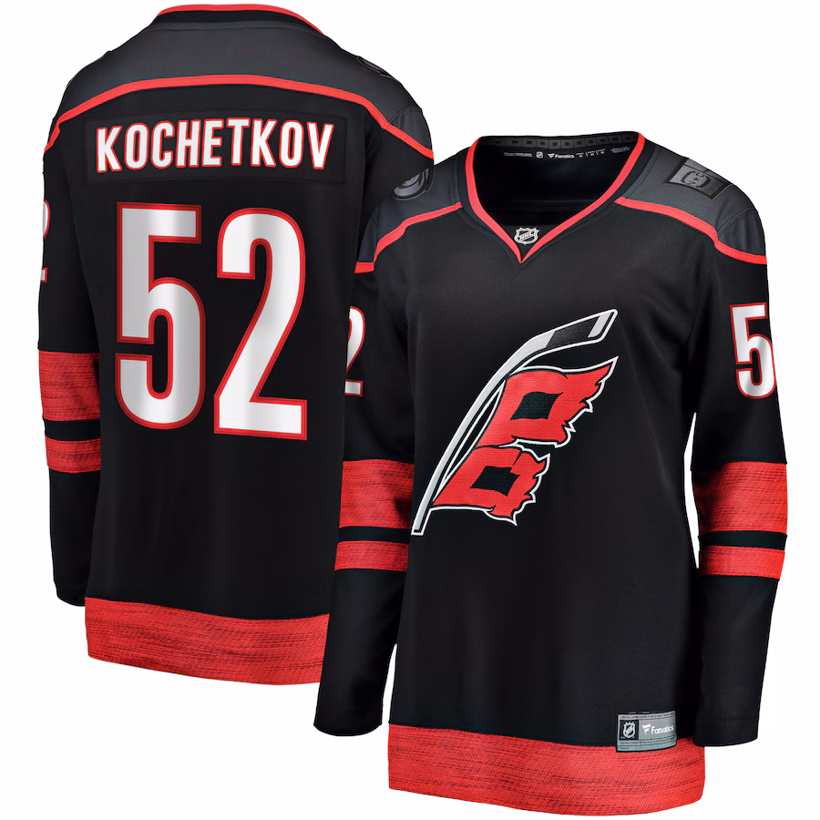 Women's Carolina Hurricanes Pyotr Kochetkov Fanatics Black Home Premier Breakaway Player Jersey - Puhuasuan