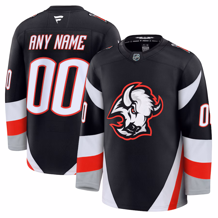 Men's Buffalo Sabres Fanatics Black Alternate Premium Custom Jersey - Puhuasuan