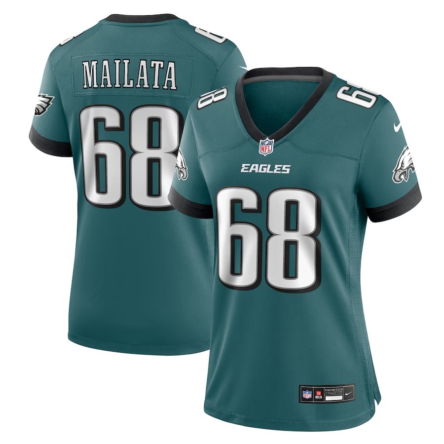 Women's Philadelphia Eagles Jordan Mailata Nike Midnight Green Team Game Jersey - Puhuasuan