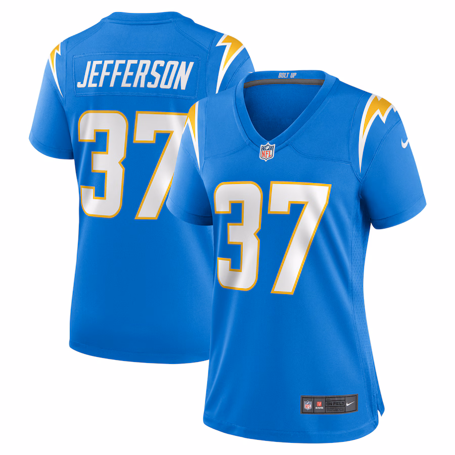 Women's Los Angeles Chargers Tony Jefferson Nike  Powder Blue Team Game Jersey - Puhuasuan