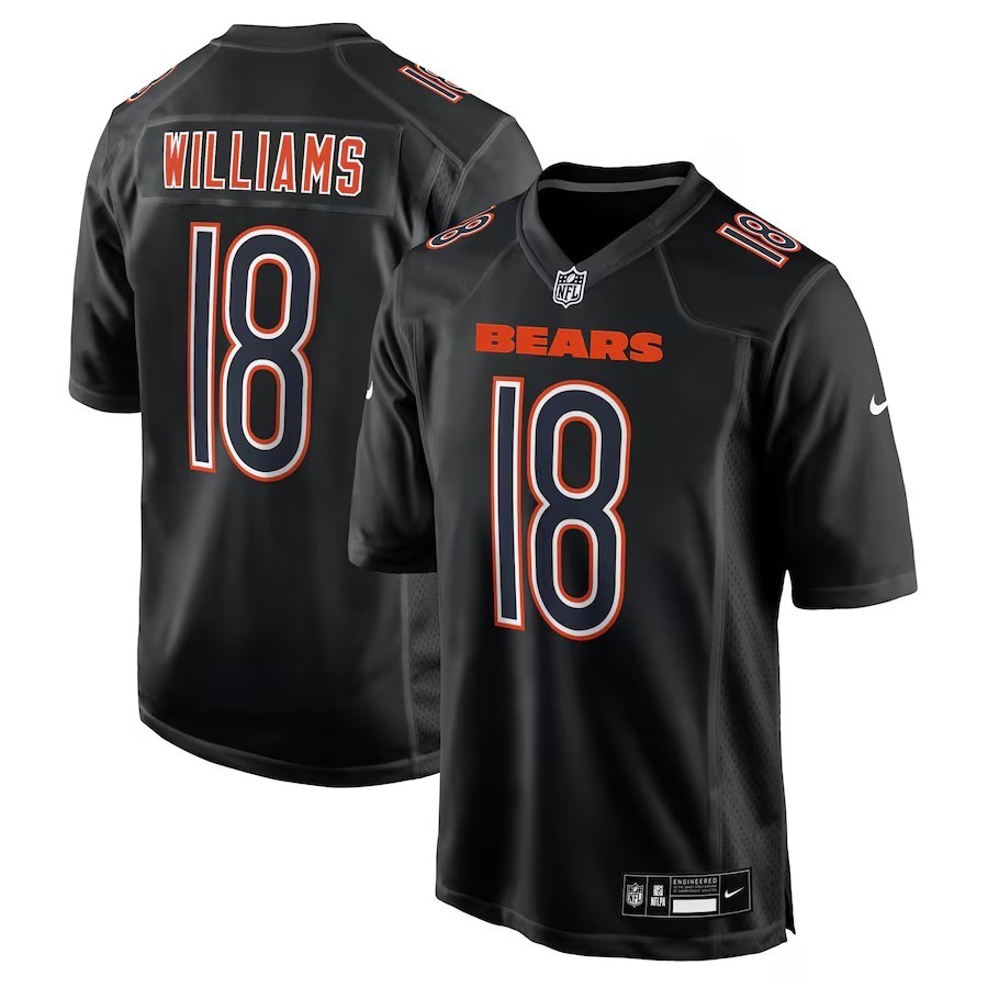 Men's Chicago Bears Caleb Williams Nike Carbon Black Fashion Jersey - Puhuasuan