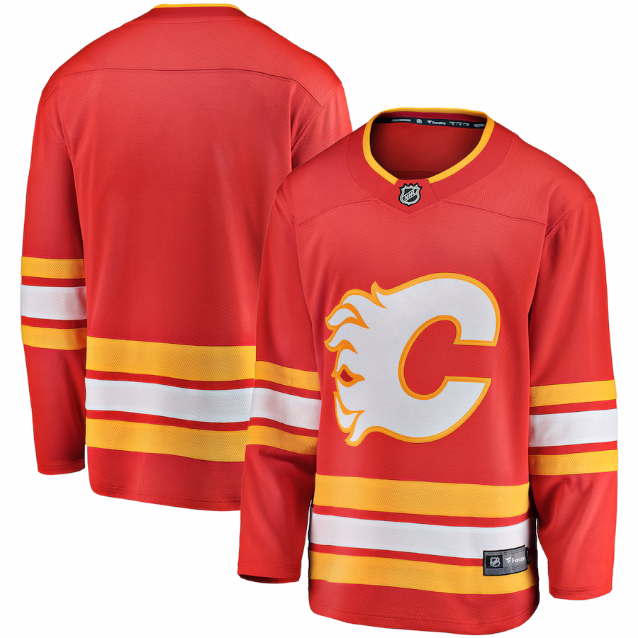 Men's Calgary Flames Fanatics Red Home Breakaway Jersey - Puhuasuan