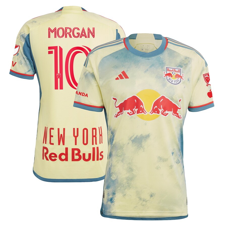 Men's New York Red Bulls Lewis Morgan adidas Yellow 2023 Daniel Patrick Kit Authentic Jersey - Puhuasuan