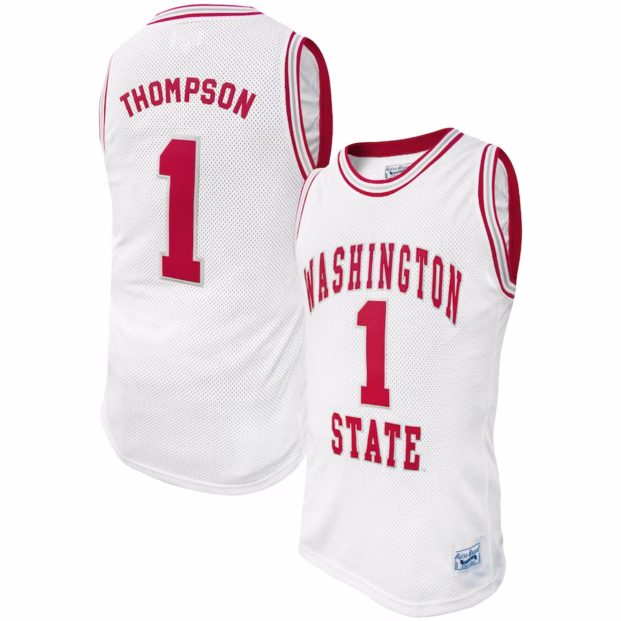 Klay Thompson Washington State Cougars Original Retro Brand Alumni Basketball Jersey - White - Puhuasuan