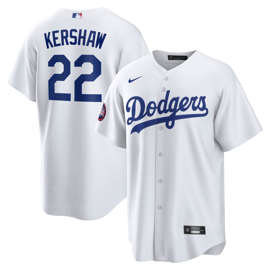 Men's Los Angeles Dodgers Clayton Kershaw Nike White 2025 MLB World Tour: Tokyo Series Home Replica Player Jersey - Puhuasuan