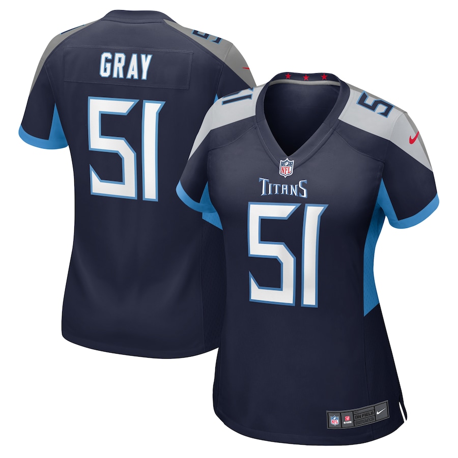 Women's Tennessee Titans Cedric Gray Nike Navy Game Jersey - Puhuasuan