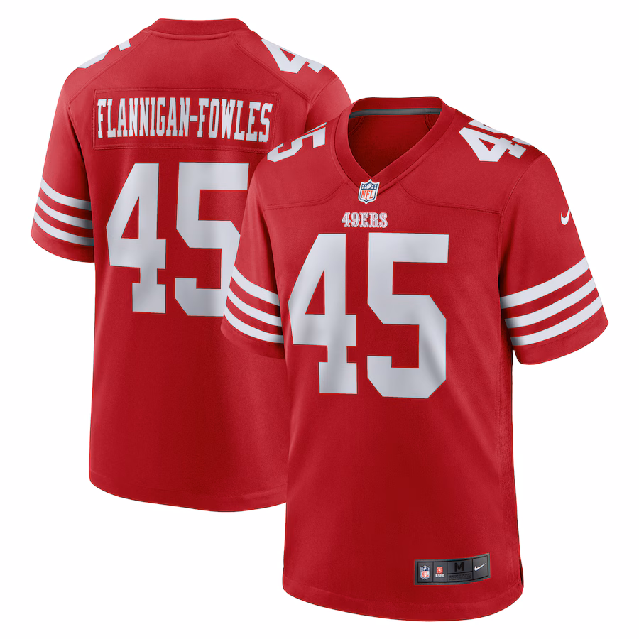 Men's San Francisco 49ers Demetrius Flannigan-Fowles Nike Scarlet Game Jersey - Puhuasuan