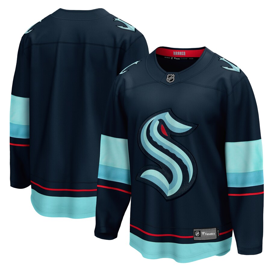 Men's Seattle Kraken Fanatics Branded Deep Sea Blue Home Breakaway Jersey - Puhuasuan