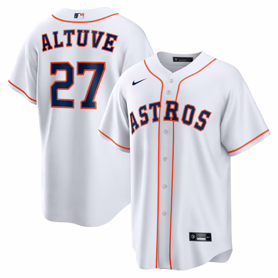 Men's Houston Astros Jose Altuve Nike White Home Replica Player Name Jersey - Puhuasuan