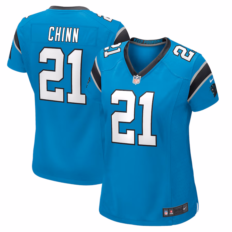 Women's Carolina Panthers Jeremy Chinn Nike Blue Player Game Jersey - Puhuasuan