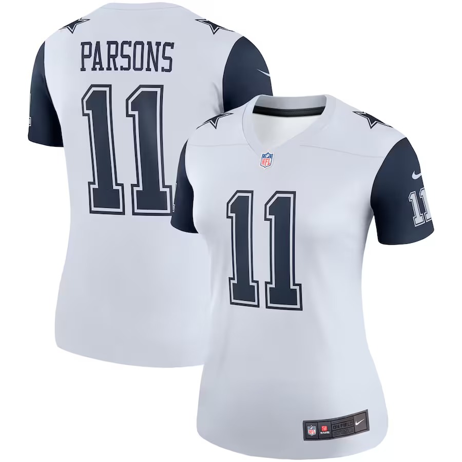 Women's Dallas Cowboys Micah Parsons Nike  White Legend Player Performance Top - Puhuasuan