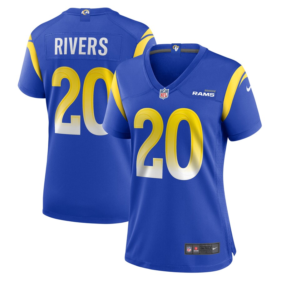 Women's Los Angeles Rams Ronnie Rivers Nike  Royal Team Game Jersey - Puhuasuan