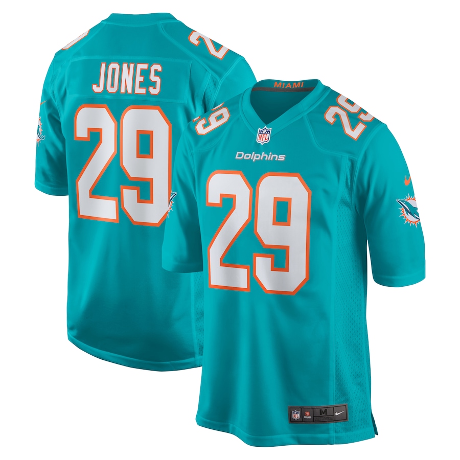 Men's Miami Dolphins Brandon Jones Nike Aqua Team Game Jersey - Puhuasuan