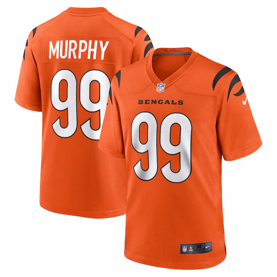 Men's Cincinnati Bengals Myles Murphy Nike Orange Team Game Jersey - Puhuasuan
