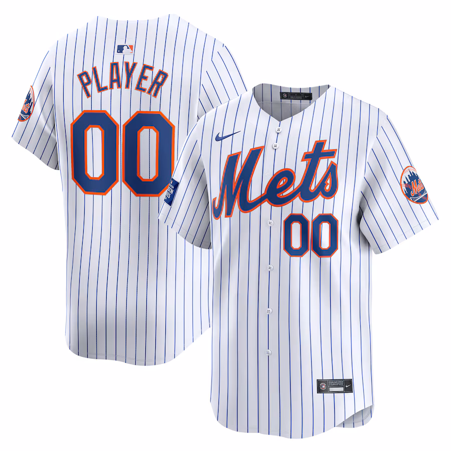 Men's New York Mets  Nike White 2024 MLB World Tour London Series Home Pick-A-Player Limited Jersey - Puhuasuan