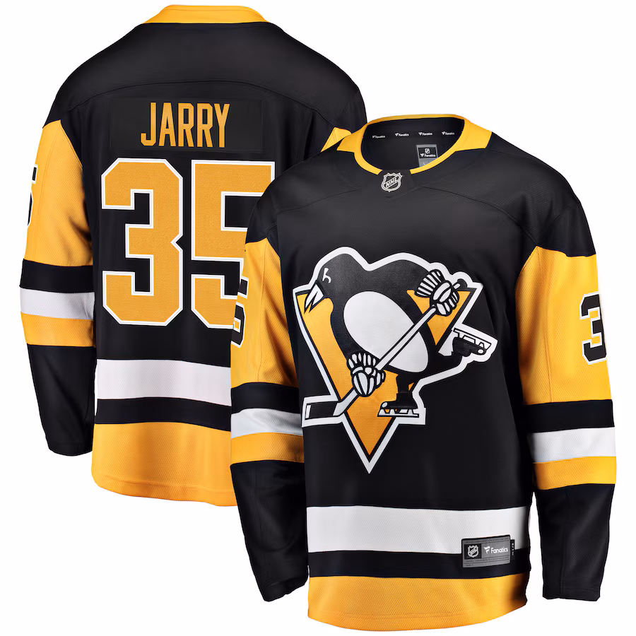 Men's Pittsburgh Penguins Tristan Jarry Fanatics Black Home Breakaway Player Jersey - Puhuasuan