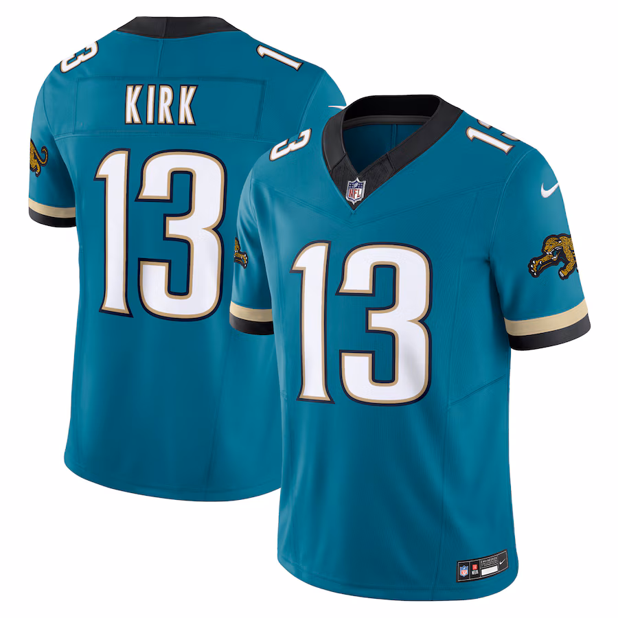 Men's Jacksonville Jaguars Christian Kirk Nike Teal Prowler Throwback Vapor F.U.S.E. Limited Jersey - Puhuasuan