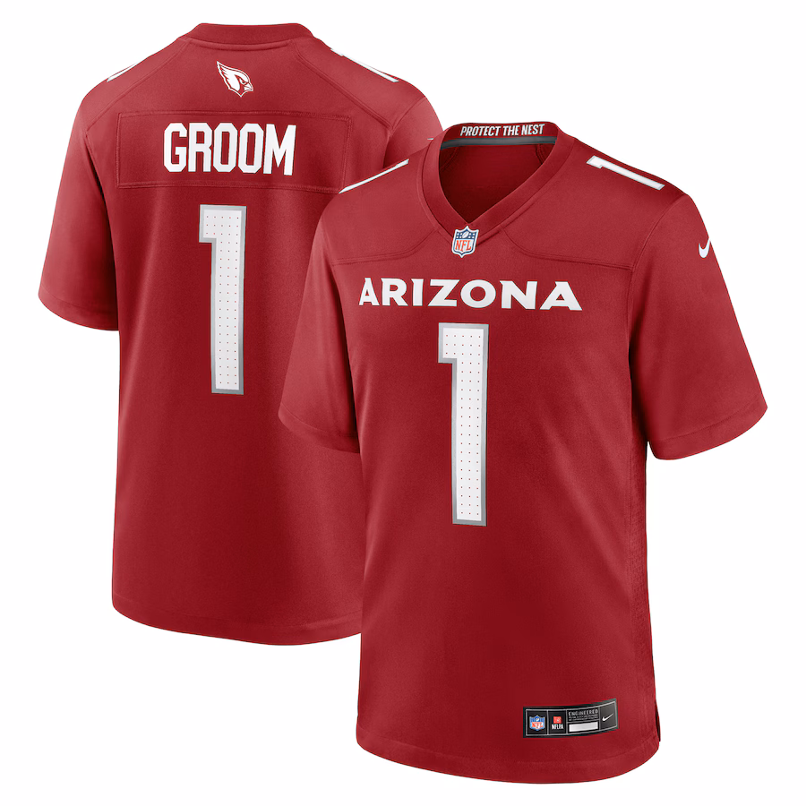Men's Arizona Cardinals Number 1 Groom Nike Cardinal Game Jersey - Puhuasuan