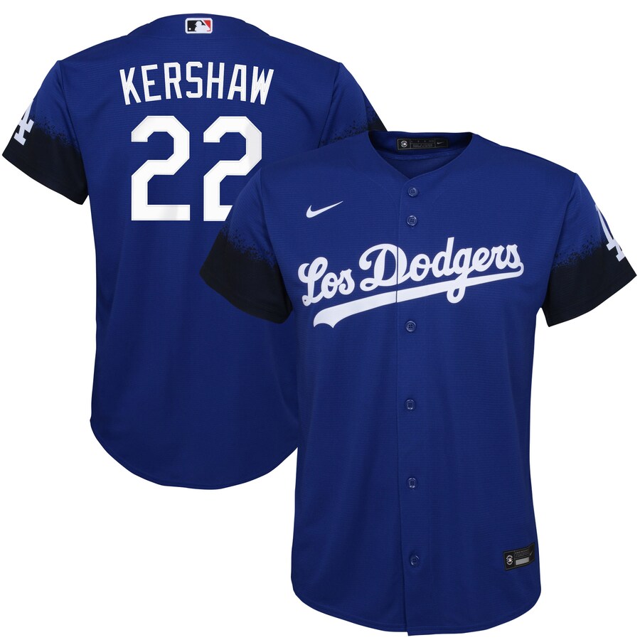 Youth Los Angeles Dodgers Clayton Kershaw Nike Royal City Connect Replica Player Jersey - Puhuasuan