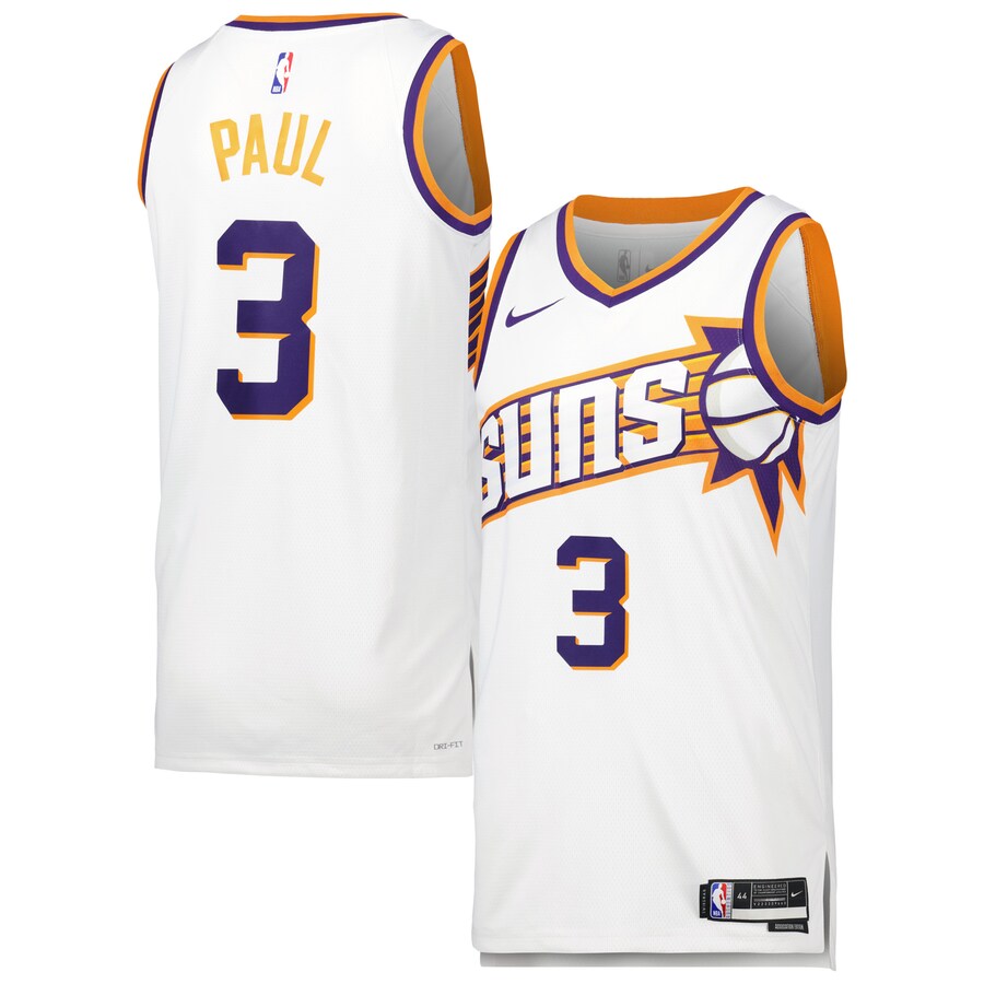 Unisex Phoenix Suns Chris Paul Nike White Swingman Jersey - Association Edition - Puhuasuan