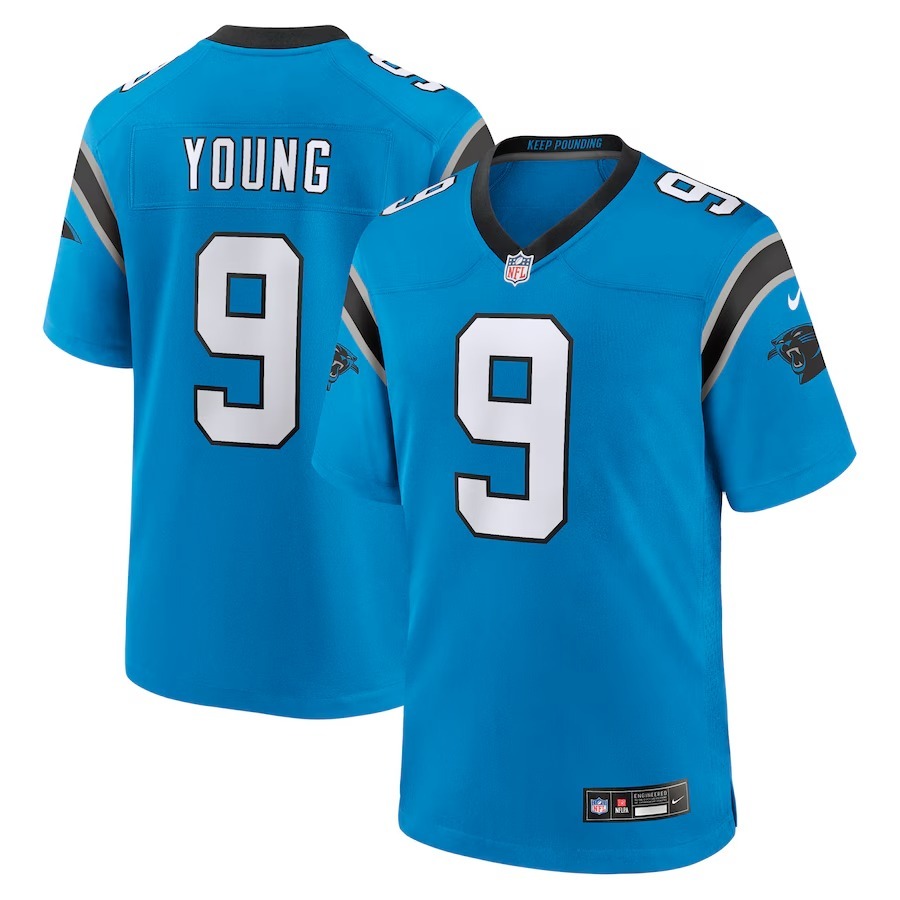 Men's Carolina Panthers Bryce Young Nike Blue Alternate Game Jersey - Puhuasuan