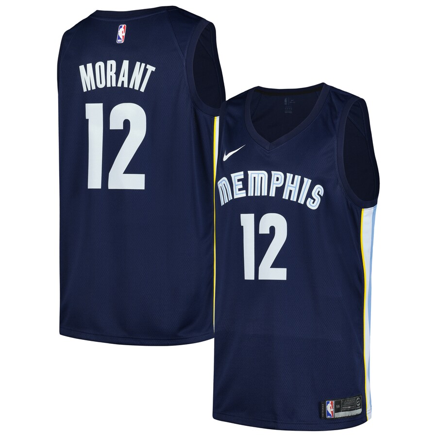 Men's Memphis Grizzlies Ja Morant Nike Navy Swingman Player Jersey - Icon Edition - Puhuasuan