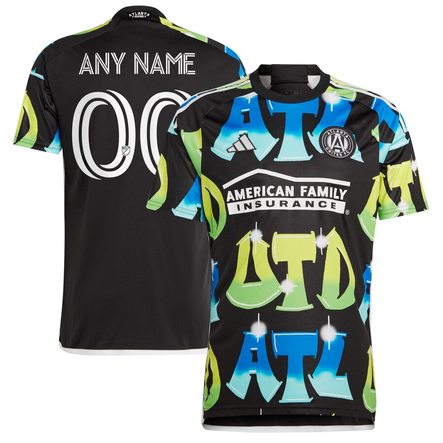 Men's Atlanta United FC  adidas Black 2023 The 404 Replica Custom Jersey - Puhuasuan
