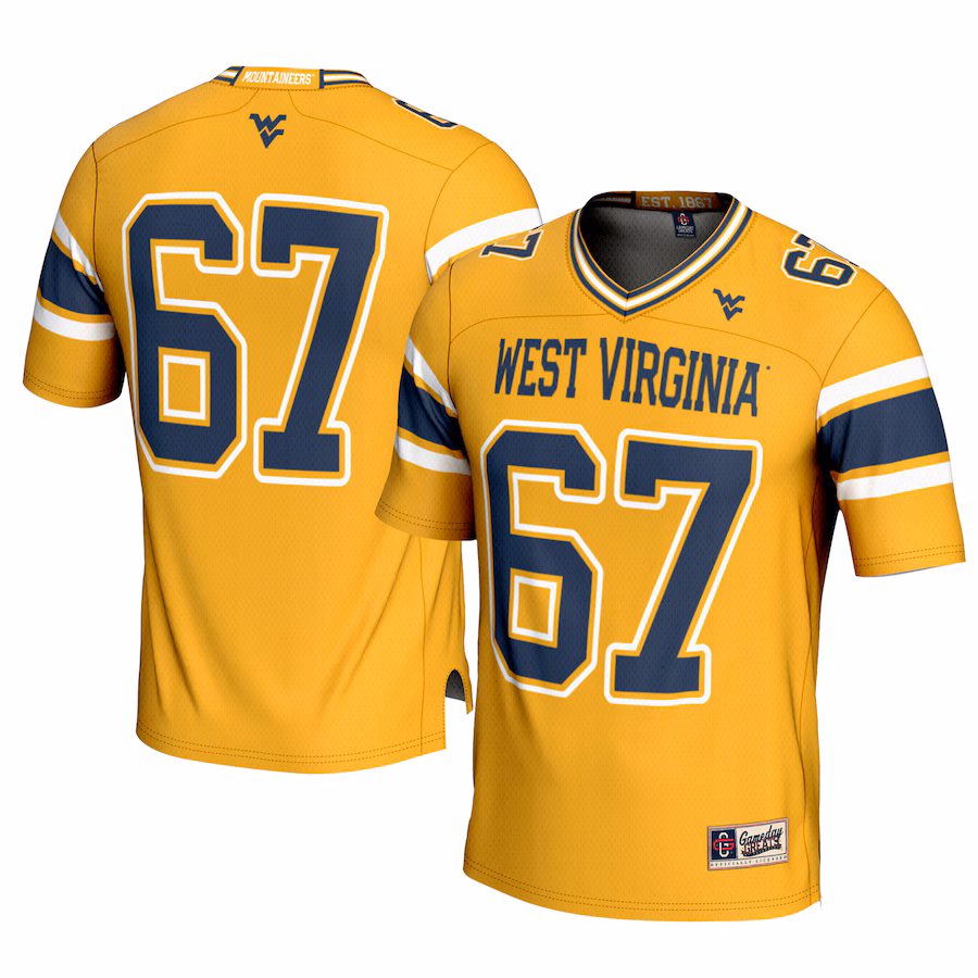 Youth GameDay Greats #1 Gold West Virginia Mountaineers Football Jersey - Puhuasuan