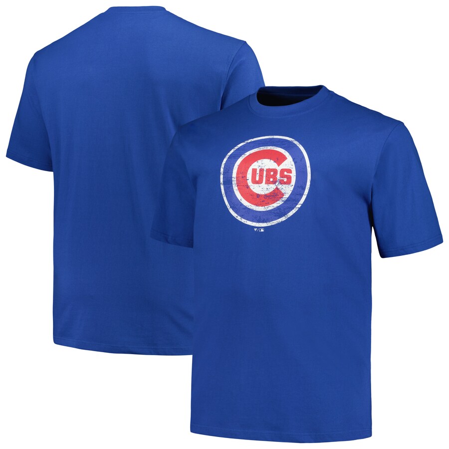 Men's Chicago Cubs Profile Royal Big & Tall Primary Logo T-Shirt - Puhuasuan