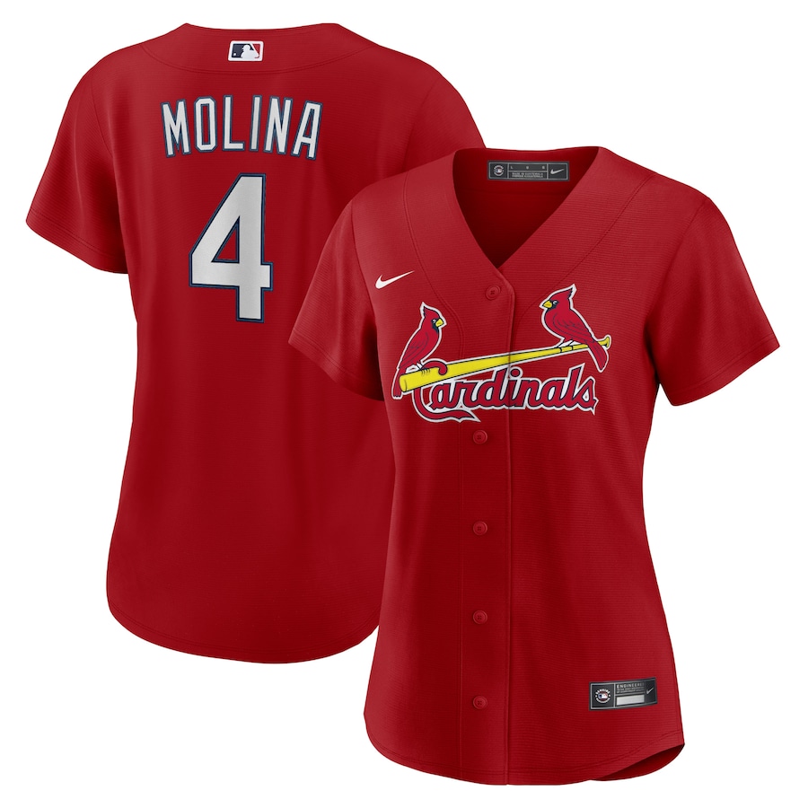 Women's St. Louis Cardinals Yadier Molina Nike Red Alternate Replica Player Jersey - Puhuasuan