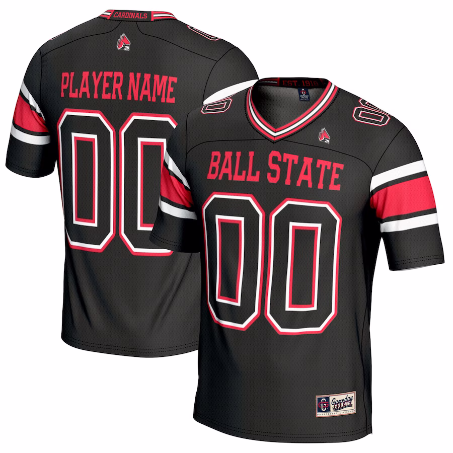 Ball State Cardinals GameDay Greats NIL Pick-A-Player Football Jersey - Black - Puhuasuan