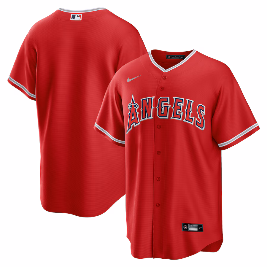 Men's Los Angeles Angels Nike Red Alternate Replica Team Jersey - Puhuasuan