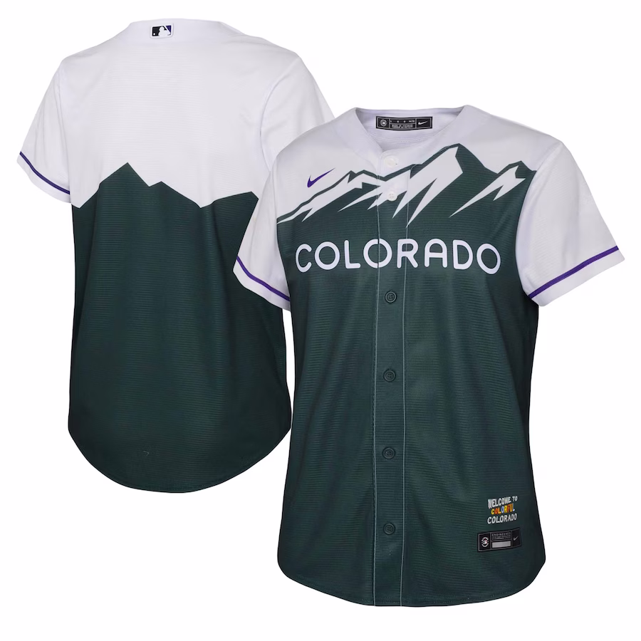 Youth Colorado Rockies Nike Green City Connect Replica Team Jersey - Puhuasuan