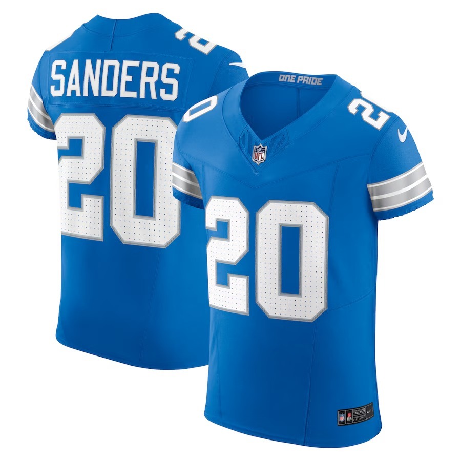 Men's Detroit Lions Barry Sanders Nike Blue Retired Player Vapor F.U.S.E. Elite Jersey - Puhuasuan