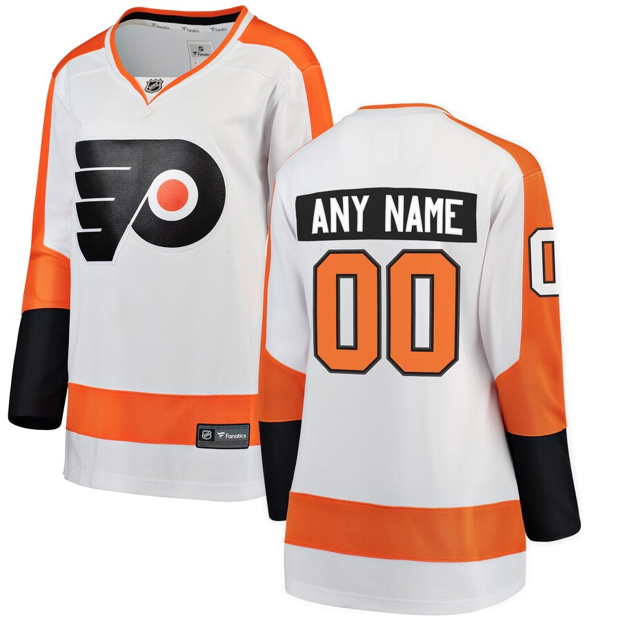 Women's Philadelphia Flyers Fanatics Branded White Away Breakaway Custom Jersey - Puhuasuan