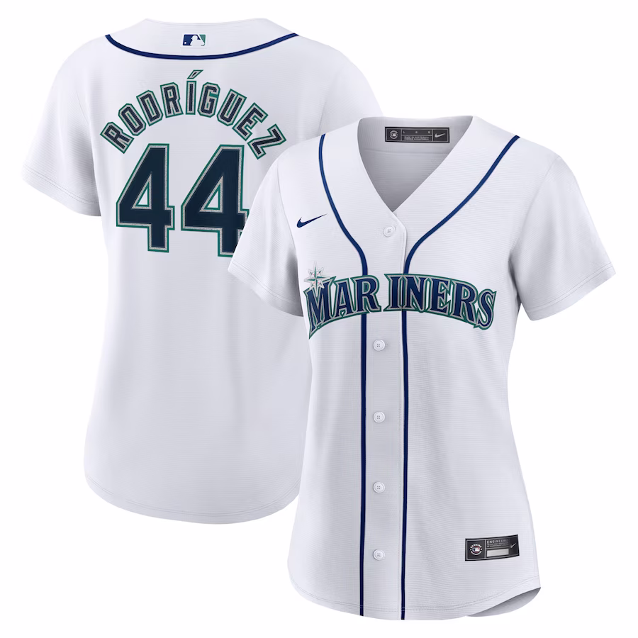 Women's Seattle Mariners Julio Rodriguez Nike White Home Replica Player Jersey - Puhuasuan