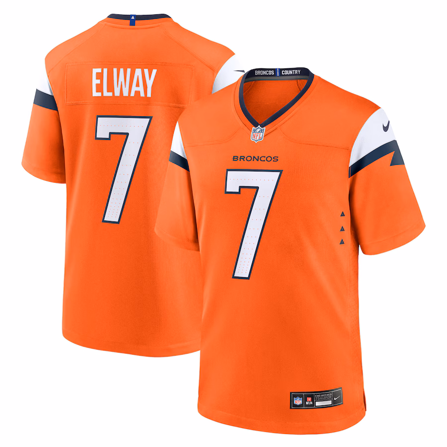 Men's Denver Broncos John Elway Nike Orange Mile High Collection Retired Player Game Jersey - Puhuasuan