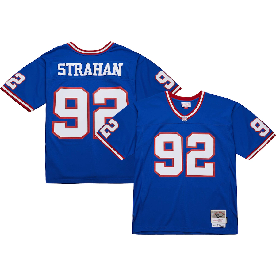 Men's New York Giants Michael Strahan Mitchell & Ness Royal Big & Tall 1993 Retired Player Replica Jersey - Puhuasuan
