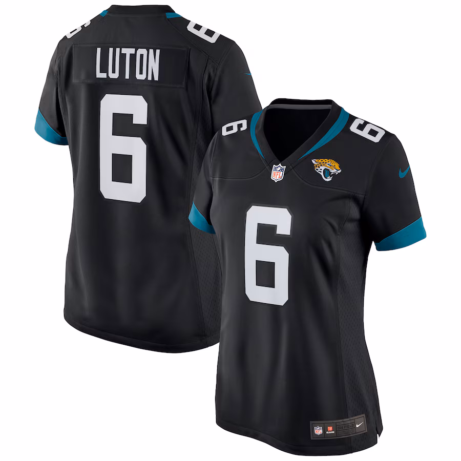 Women's Jacksonville Jaguars Jake Luton Nike Black Game Jersey - Puhuasuan