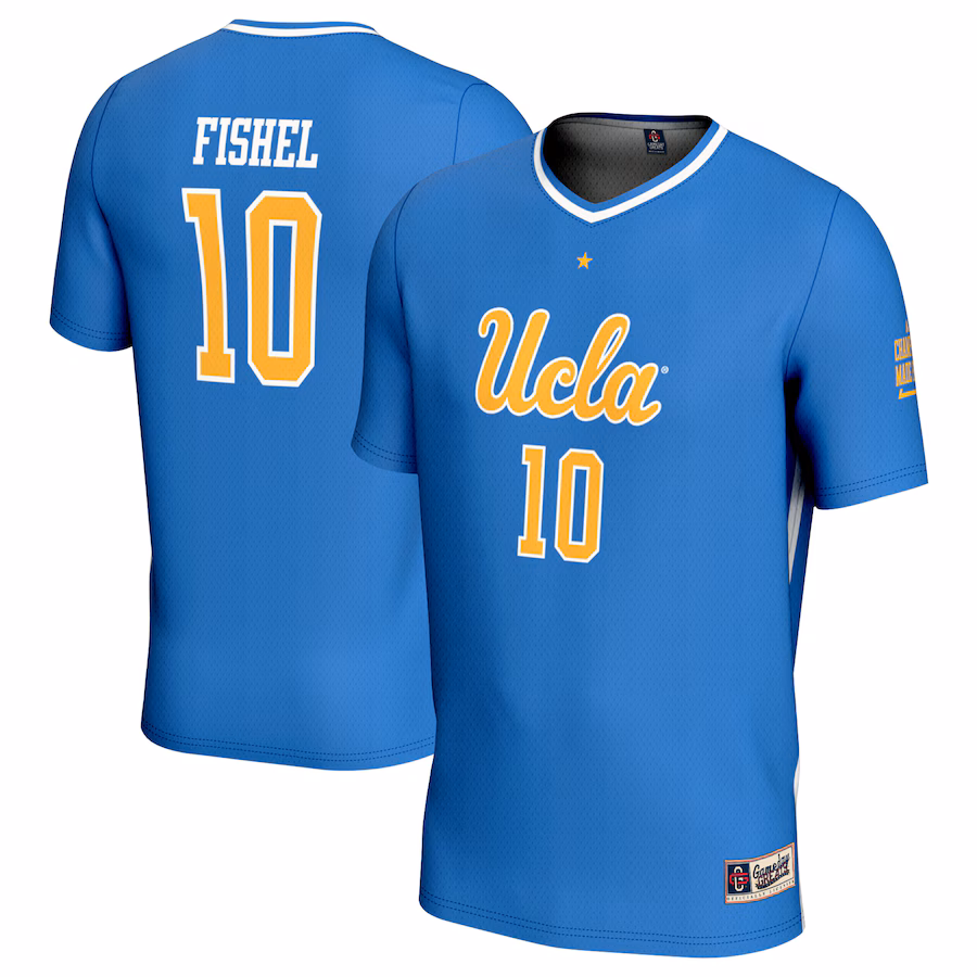 Unisex GameDay Greats Mia Fishel Blue UCLA Bruins Women's Soccer Lightweight Fashion Jersey - Puhuasuan