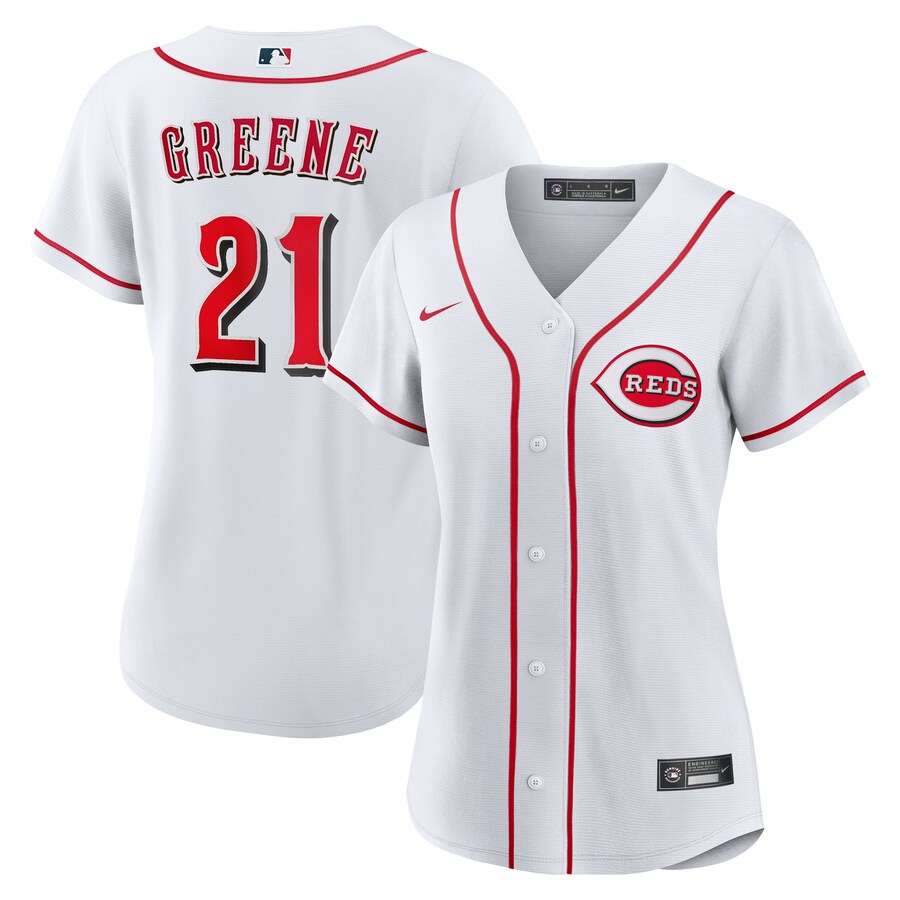 Women's Cincinnati Reds Hunter Greene Nike White Home Replica Jersey - Puhuasuan
