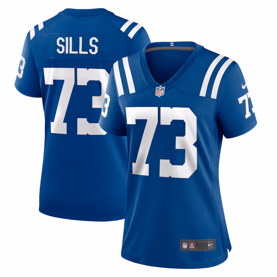 Women's Indianapolis Colts Josh Sills Nike  Royal Team Game Jersey - Puhuasuan