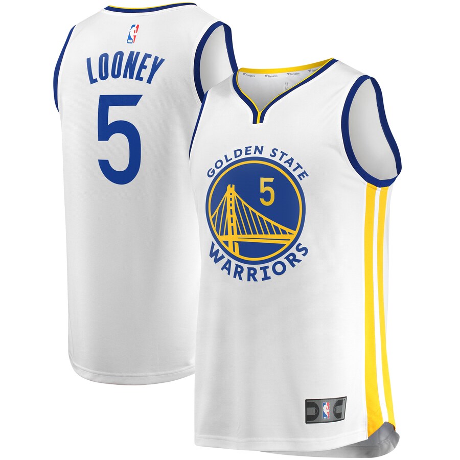 Men's Golden State Warriors Kevon Looney Fanatics White Fast Break Player Replica Jersey - Association Edition - Puhuasuan