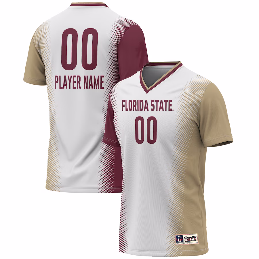 Florida State Seminoles GameDay Greats Youth NIL Pick-A-Player Lightweight Women's Soccer Jersey - White - Puhuasuan