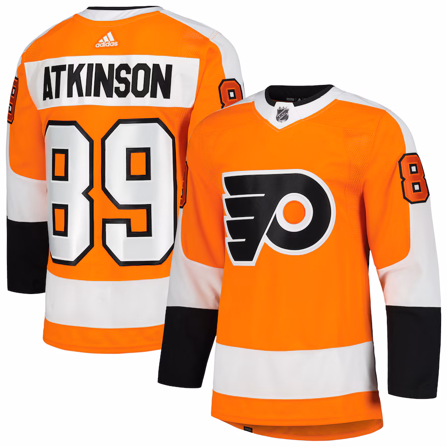 Men's Philadelphia Flyers Cam Atkinson adidas Orange Home Primegreen Authentic Player Jersey - Puhuasuan
