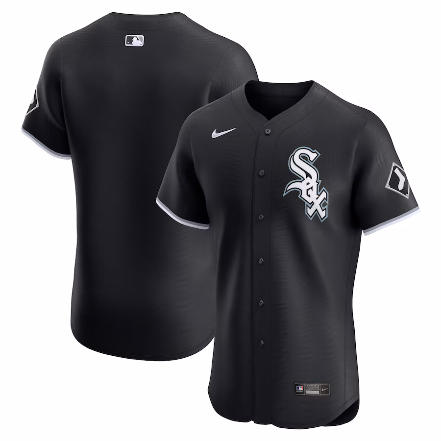 Men's Chicago White Sox Nike Black Alternate Vapor Premier Elite Patch Jersey - Puhuasuan