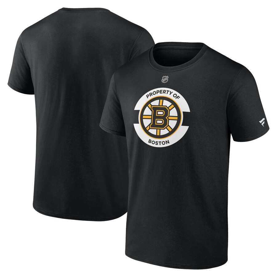 Men's Boston Bruins Fanatics Black Authentic Pro Core Secondary T-Shirt - Puhuasuan