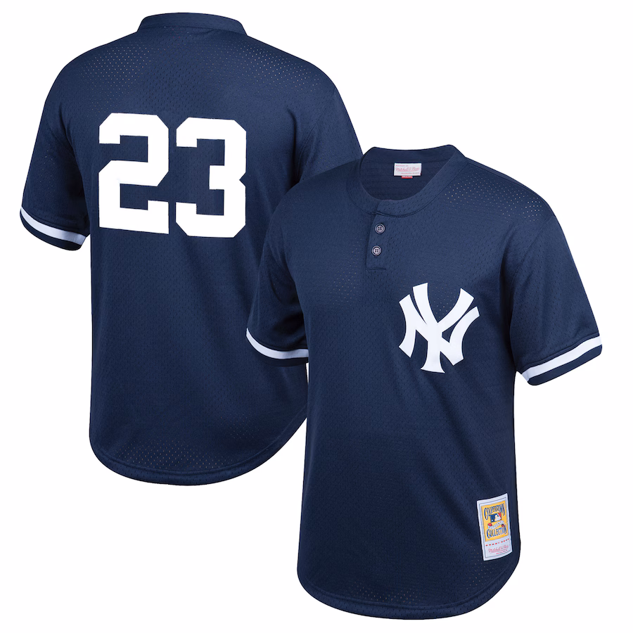 Youth New York Yankees Don Mattingly Mitchell & Ness Navy Cooperstown Collection Mesh Batting Practice Jersey - Puhuasuan