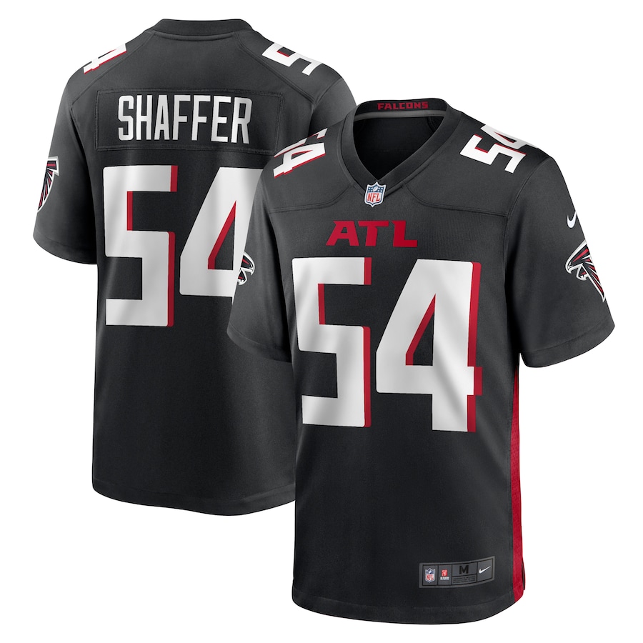 Men's Atlanta Falcons Justin Shaffer Nike  Black  Game Jersey - Puhuasuan