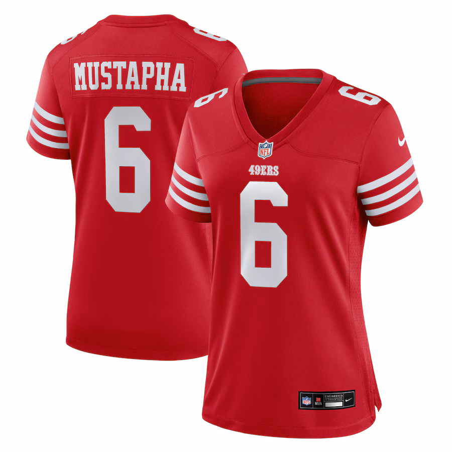 Women's San Francisco 49ers Malik Mustapha Nike Scarlet Game Jersey - Puhuasuan